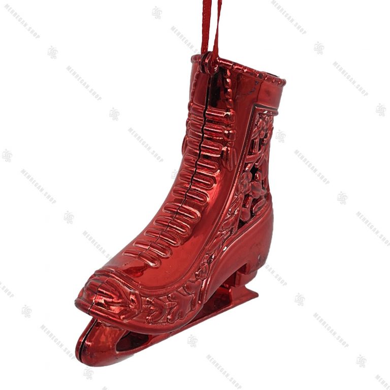 تک آویز کریسمس مدل کفش پاتیناژ قرمز