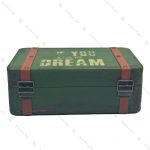 چمدان چوبی دکوری سایز کوچک سبز کله غازی