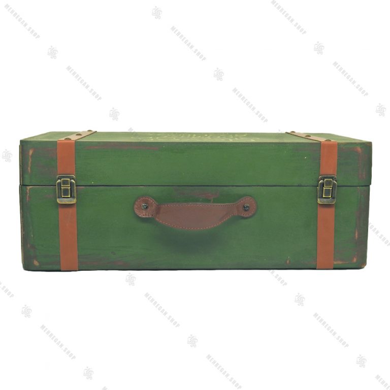 چمدان چوبی سایز متوسط سبز کله غازی