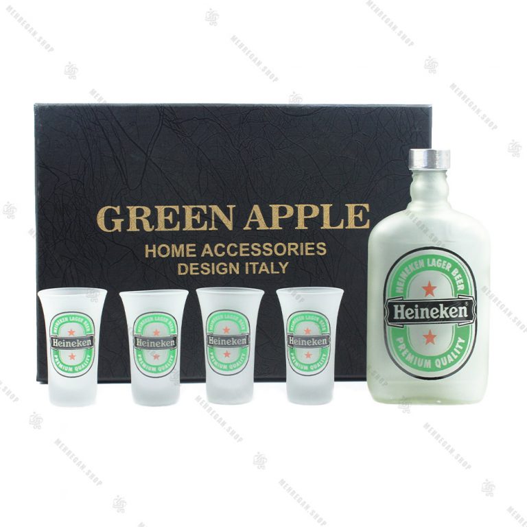 ست نوشیدنی مات ۴ عددی مدل گرین اپل-Green Apple
