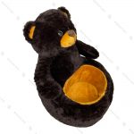 عروسک خرس نشسته سبددار کوچک
