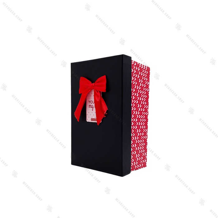 جعبه کادوئی قرمز و مشکی در ۱۰ سایز مختلف