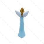 مجسمه رزینی دکوری فرشته آبی پرنده بدست