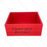 باکس هدیه چوبی قرمز سایز کوچک