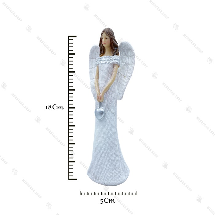 مجسمه دکوری فرشته با قلب اکلیلی ۱۸ سانتی