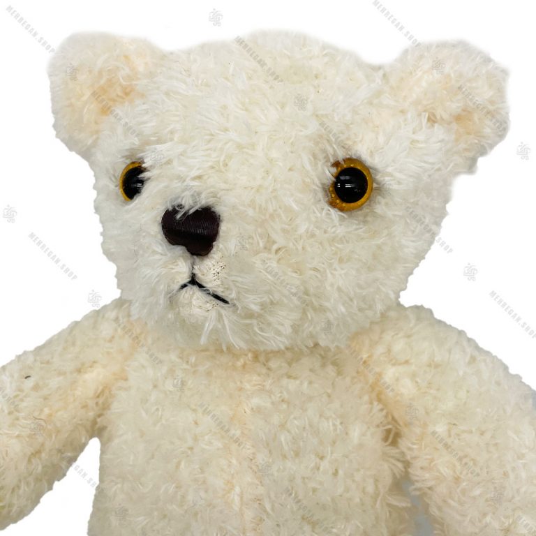عروسک پولیشی خرس سفید پلیور طوسی