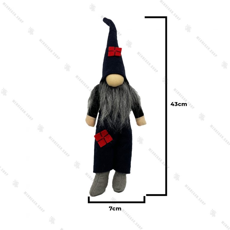 عروسک مرد ریش بلند با کلاه شیپوری مشکی