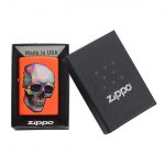 فندک زیپو Zippo اصل مدل Skull Neon Orange کد 29402