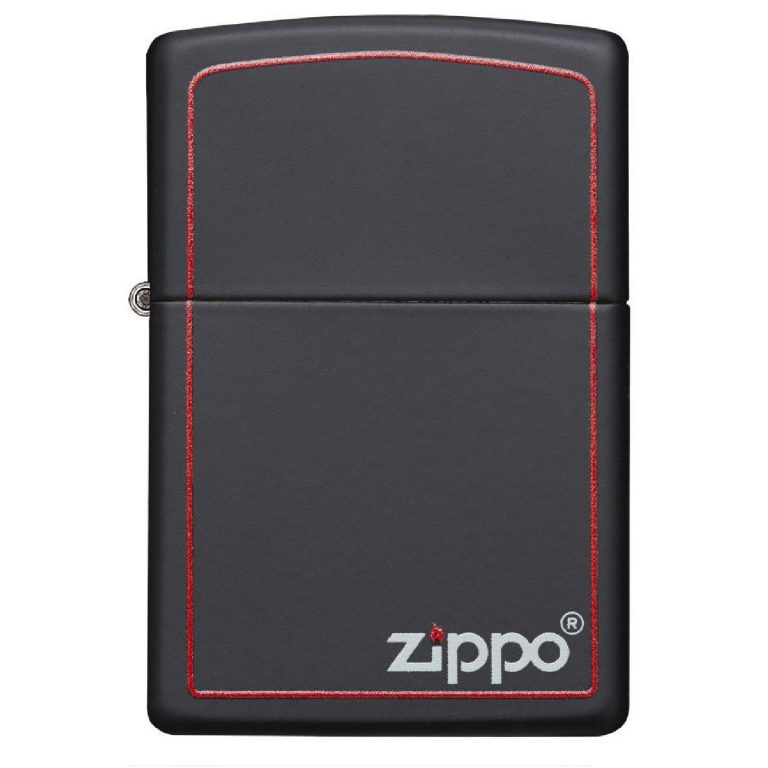 فندک زیپو Zippo مدل Reg Black/z-Brdr کد ۲۱۸ ZB