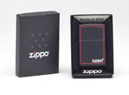 فندک زیپو Zippo مدل Reg Black/z-Brdr کد ۲۱۸ ZB