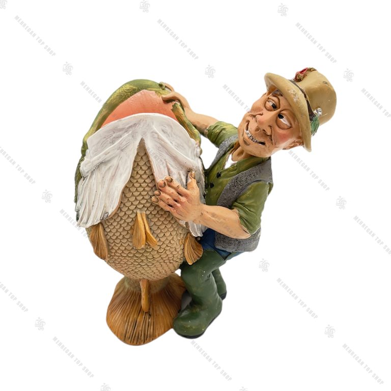 مجسمه جاقلمی مرد ماهی گیر