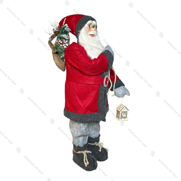 عروسک بابانوئل چراغ به دست