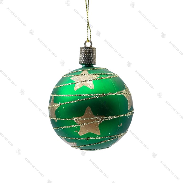 گوی کریسمس طرح ستاره سبز