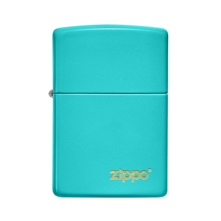 فندک زیپو Zippo مدل Flat Turquoise Zippo Logo کد 49454zl