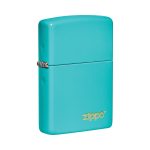 فندک زیپو Zippo مدل Flat Turquoise Zippo Logo کد 49454zl