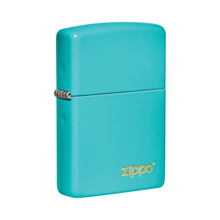 فندک زیپو Zippo مدل Flat Turquoise Zippo Logo کد ۴۹۴۵۴zl
