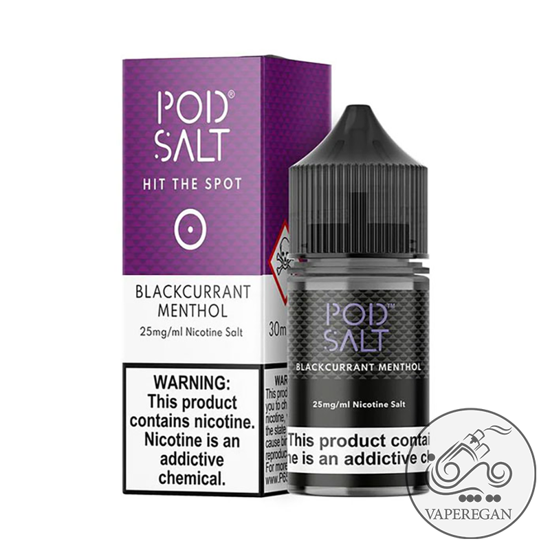 سالت نیکوتین پادسالت توت سیاه و نعنا خنک Pod Salt Blackcurrant Menthol Saltnic (30ml)