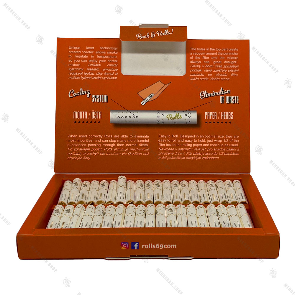 بسته 80 عددی فیلتر سیگار آماده رولز Rolls